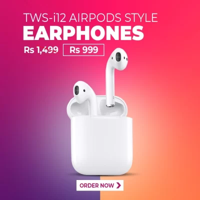 Original i12 TWS Wireless Bluetooth 5.0 Touch Portable Earbuds