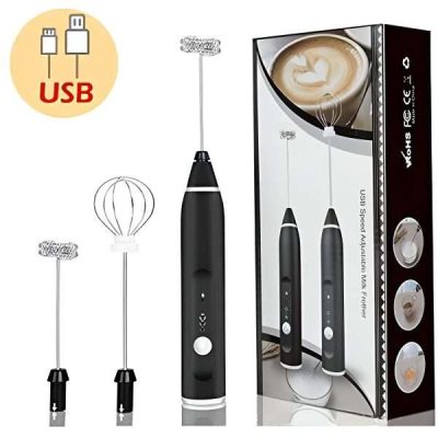 Handheld Electric Milk Frother Whisk Egg Beater Usb Rechargeable Coffee Blender Mixer Foamer Food Blender